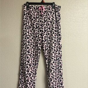 Leopard Print Kids Pajamas - Pink and Black